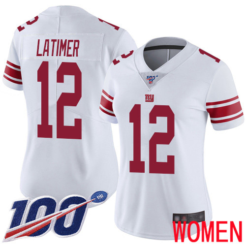 Women New York Giants #12 Cody Latimer White Vapor Untouchable Limited Player 100th Season Football NFL Jersey